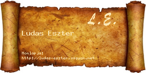 Ludas Eszter névjegykártya
